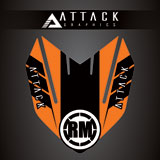 Attack Graphics Renegade Front Fender Decal Orange