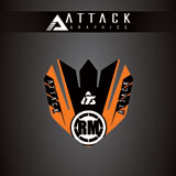 Attack Graphics Renegade Front Fender Decal Orange