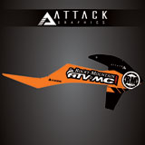 Attack Graphics Renegade Radiator Shroud Decal Orange