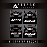 Attack Graphics Tusk Moto Starting Blocks Replacement Decals Black/Grey