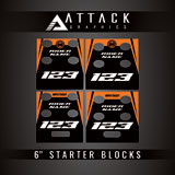 Attack Graphics Tusk Moto Starting Blocks Replacement Decals Orange