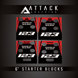 Attack Graphics Tusk Moto Starting Blocks Replacement Decals Red