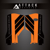 Attack Graphics Renegade Lower Fork Guard Decal Orange