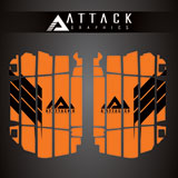 Attack Graphics Renegade Radiator Louver Decals Orange