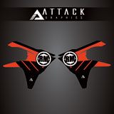 Attack Graphics Renegade Radiator Shroud Decal GasGas Red