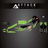 Attack Graphics Race Team Complete Stacyc Graphic Kit KX Green
