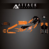 Attack Graphics Race Team Complete Stacyc Graphic Kit KTM Orange