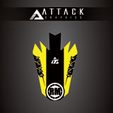Attack Graphics Renegade Front Fender Decal Yellow