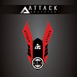 Attack Graphics Renegade Front Fender Decal GasGas Red
