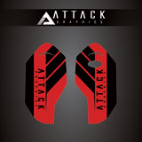 Attack Graphics Renegade Lower Fork Guard Decal GasGas Red