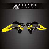 Attack Graphics Renegade Radiator Shroud Decal Husqvarna Yellow