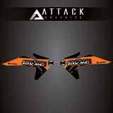 Attack Graphics Renegade Radiator Shroud Decal KTM Orange