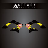Attack Graphics Renegade Radiator Shroud Decal Yellow