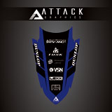 Attack Graphics Renegade Rear Fender Decal YZ Blue