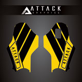 Attack Graphics Renegade Lower Fork Guard Decal Yellow