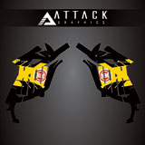 Attack Graphics Renegade Radiator Shroud Decal Yellow