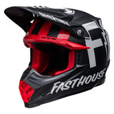 Bell Moto-9S Flex Fasthouse Tribe Helmet Matte/Gloss Black/White