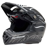 Bell Moto-10 Spherical Fasthouse Raven MIPS Helmet Matte Black/White