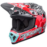 Bell MX-9 Tagger Splatter MIPS Helmet Bright Red/Grey