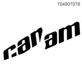 Can-Am OEM Front Door Main Decal Triple Black