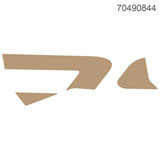 Can-Am OEM Rear Door Decal Desert Tan & Carbon Black