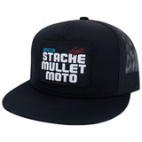 DBK Stache Mullet Moto AP7 Trucker 2Fifty Snapback Hat Black