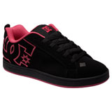 DC Women's Court Graffik Shoe Black/Black/Pink
