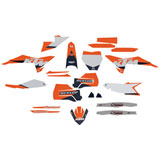 D’Cor Visuals Complete Graphics Kit KTM Racing, White Background