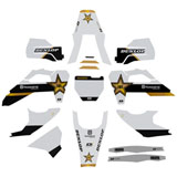 D’Cor Visuals Complete Graphics Kit Rockstar Husqvarna, White Background