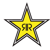 Factory Effex Die-Cut Sticker Rockstar 'Stars' Logo Yellow
