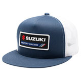 Factory Effex Suzuki Factory Snapback Hat Navy/White