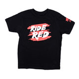 Factory Effex Youth Honda Ride Red Stripes T-Shirt Black