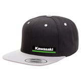 Factory Effex Kawasaki Wedge Snapback Hat Black/Grey