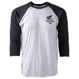 Factory Effex Honda Wing Baseball T-Shirt White/Black