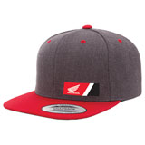 Factory Effex Honda Wedge Snapback Hat Heather Grey/Red