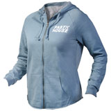 FastHouse Women's Drift Zip-Up Hooded Sweatshirt Misty Blue
