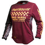 FastHouse Women's Grindhouse Golden Crew Jersey Maroon
