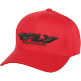 Fly Racing Podium Flex Fit Hat Red