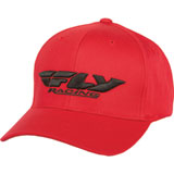 Fly Racing Youth Podium Flex Fit Hat Red