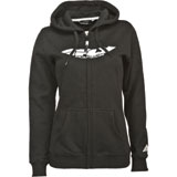 Fly Racing Women's Corporate Zip-Up Hooded Sweatshirt Black