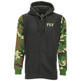 Fly Racing Camo Zip-Up Hooded Sweatshirt Black/Camo
