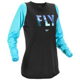 Fly Racing Women's Lite Jersey Black/Aqua