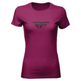 Fly Racing Women's F-Wing T-Shirt Dark Magenta