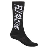 Fly Racing Thin MX Pro Socks Black/White