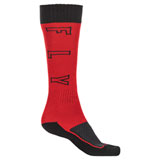 Fly Racing Thick MX Socks 2021 Red/Black