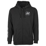 Fly Racing Lite Zip-Up Hooded Sweatshirt Black/White