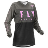Fly Racing Women's F-16 Jersey 2022 Grey/Black/Pink