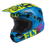 Fly Racing Youth Kinetic Scan Helmet Blue/Hi-Vis/Pink