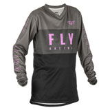 Fly Racing Girl's Youth F-16 Jersey Grey/Black/Pink