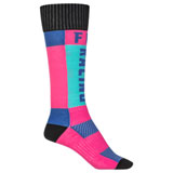 Fly Racing Youth Thick MX Socks Pink/Blue